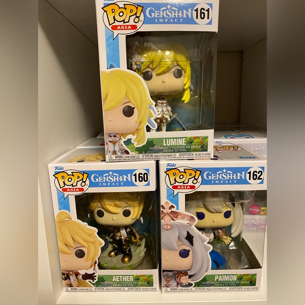 Funko pop Complete Set of 3 Genshuin Impact